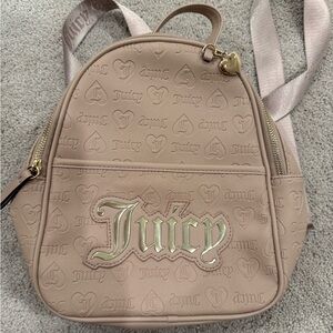 Juicy Couture Beige Embossed Backpack